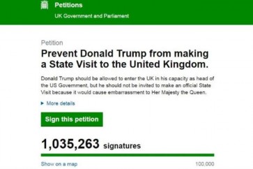 UK petition - Trump Ban