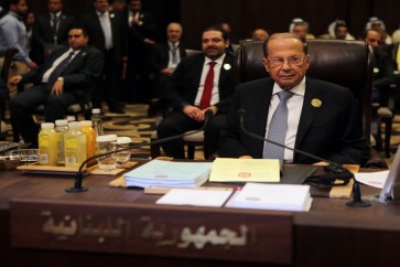 DEAD SEA, JORDAN - MARCH 29: Lebanese President Michel Aoun attends the 28th Arab League Summit in Dead Sea, Jordan on March 29, 2017. (Photo by Salah Malkawi/Anadolu Agency/Getty Images)