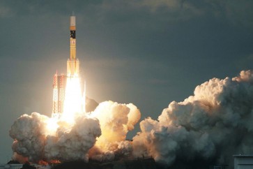 Japan on January 24 launched a satellite to modernise its military communications and reportedly to better monitor North Korean missile launches. / AFP / JIJI PRESS / JIJI PRESS / Japan OUT        (Photo credit should read JIJI PRESS/AFP/Getty Images)