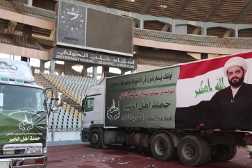 حملة أهل الخير العراقية تصل حلب محملة بـ 4 آلاف طن من المساعدات المختلفة لمتضرري الزلزال