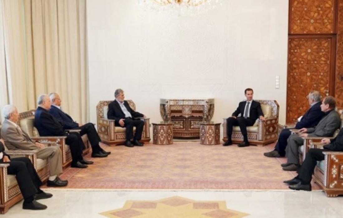 النخالة يزور سوريا ويلتقي الرئيس الاسد