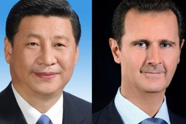 الرئيس السوري بشار الاسد ونظيره الصيني