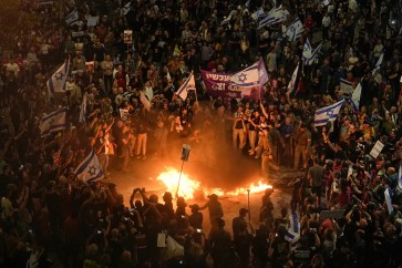 متظاهرون في تل أبيب ضد حكومة نتنياهو